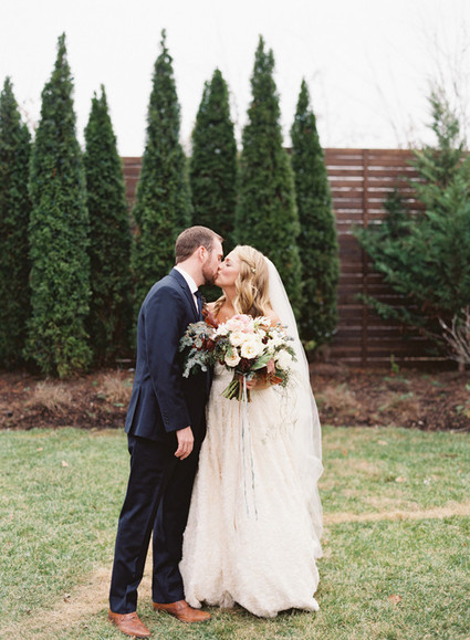 Winter wedding portrait
