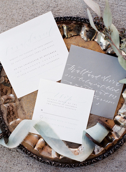 Winter wedding invitation suite