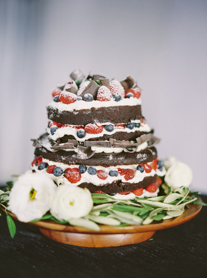 Naked wedding cake
