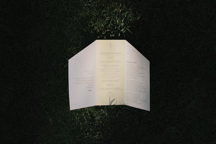 Modern wedding programs