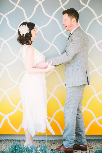 Modern wedding portrait