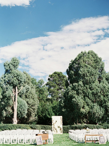 Outdoor wedding ceremony