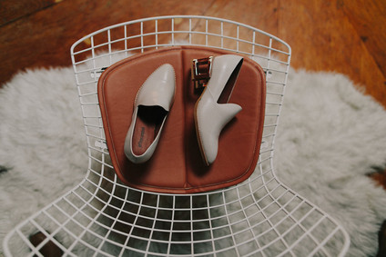 Vintage modern wedding shoes