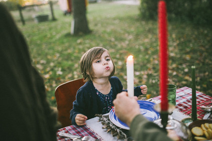 Fall family dinner on the farm