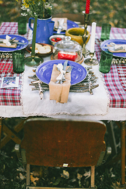 Fall family dinner on the farm