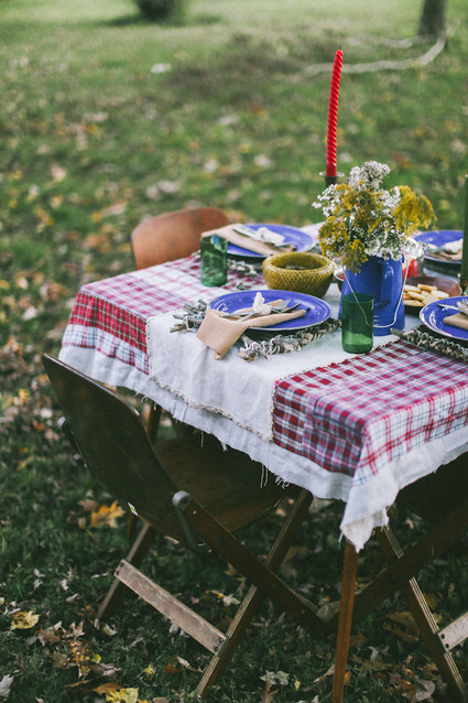 Fall farm dinner outside