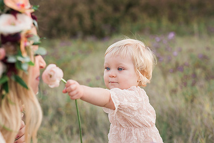 Flower crown maternity photos