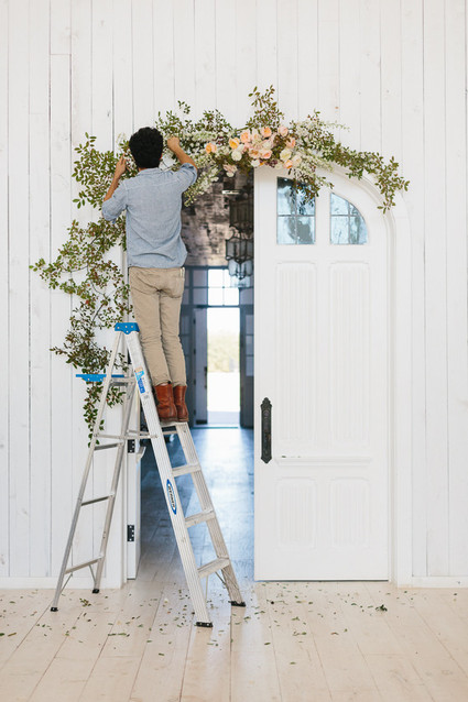 Floral ceremony arch DIY