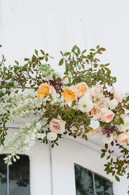 Floral ceremony arch DIY