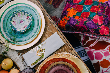 Bohemian place setting Inspiration