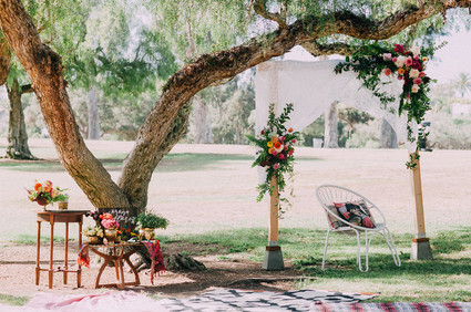 Bohemian ceremony altar Inspiration