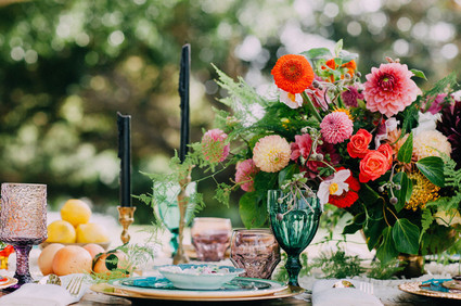 Fall bohemian tablescape