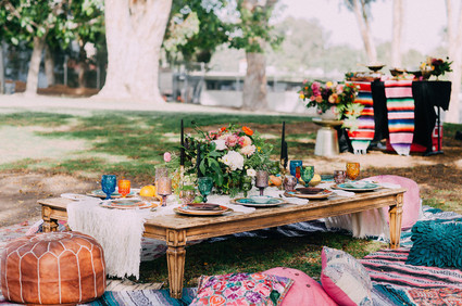 Fall bohemian tablescape