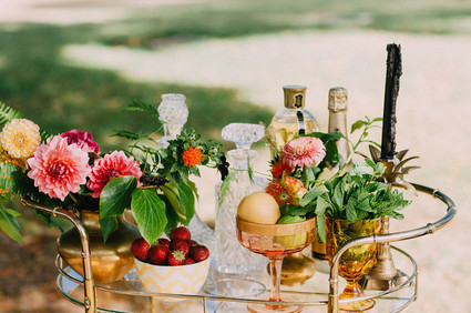 Bar cart decor
