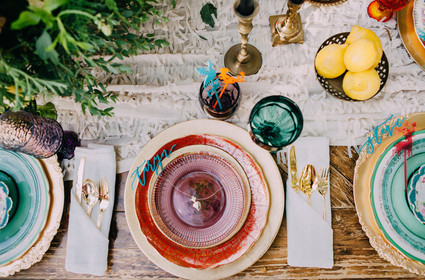 Bohemian place setting Inspiration