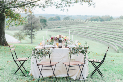 Georgia winery wedding tablescape