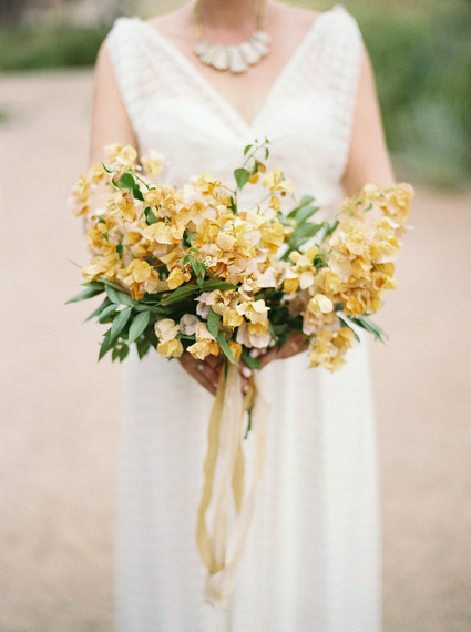 Yellow bridal bouquet
