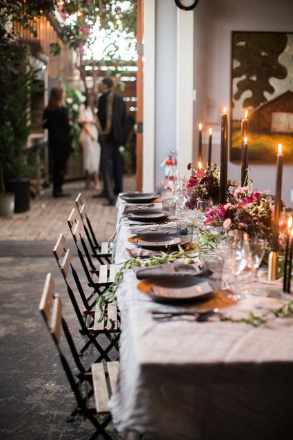 Moody wedding tablescape