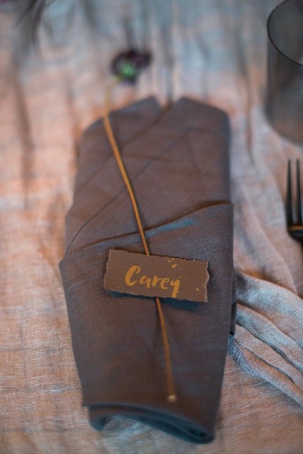 Calligraphy escort card