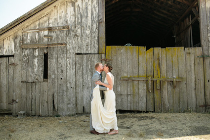 Barn wedding portrait