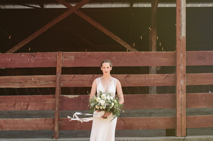 Romantic ranch wedding portrait