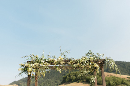 Rustic ceremony altar