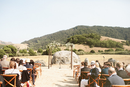 Romantic ranch wedding ceremony