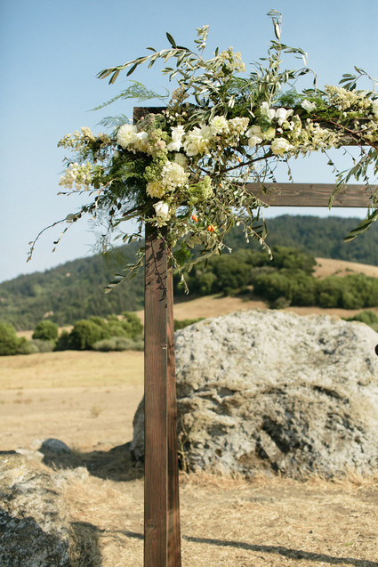 Rustic ceremony altar