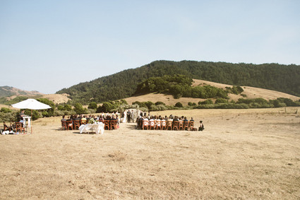Romantic ranch wedding ceremony