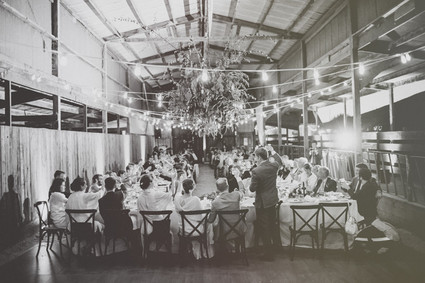 Romantic ranch wedding reception