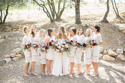 White bridesmaid dresses