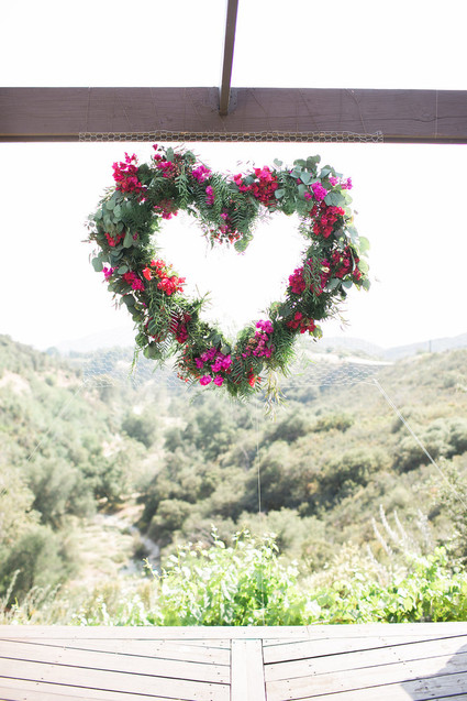 Floral heart backdrop