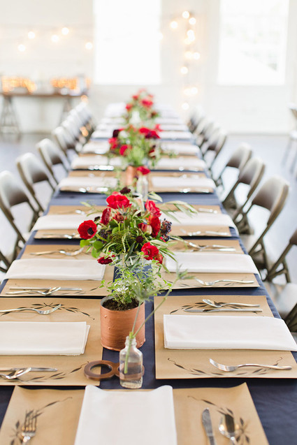 DIY copper tin can centerpieces