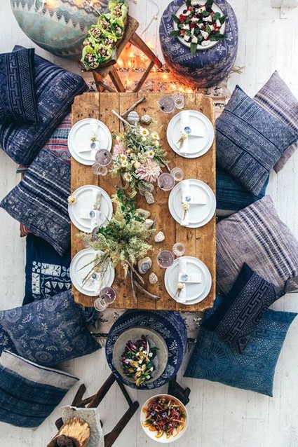 Bohemian tablescape