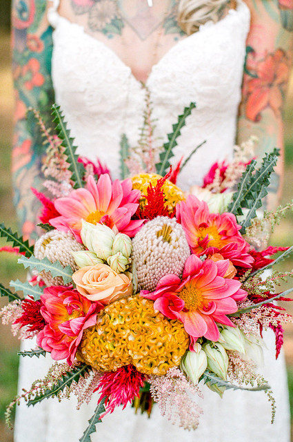 Bright pink bouquet