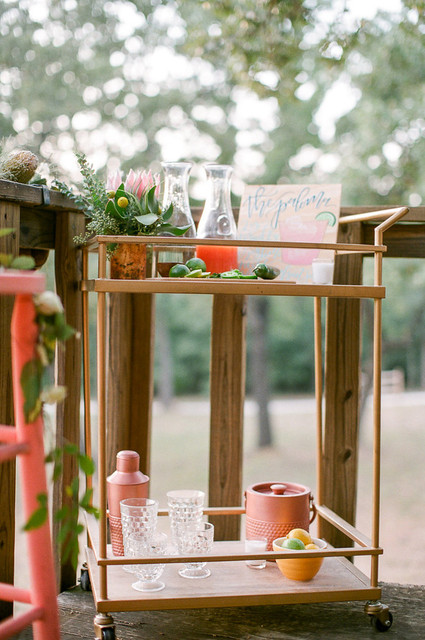 Vintage bar cart