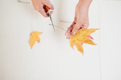 DIY fall leaf crown