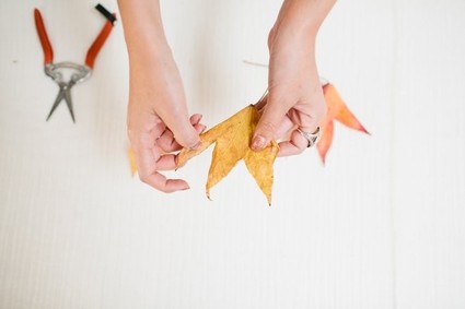 DIY fall leaf crown