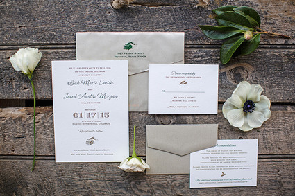 Winter Colorado wedding invitation