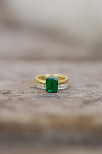 Emerald wedding ring