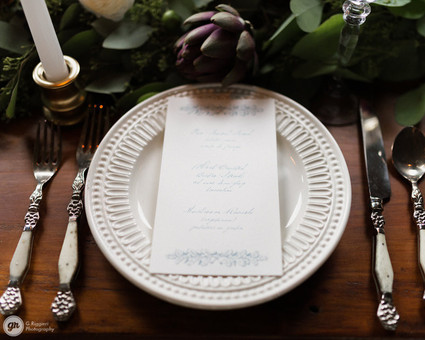 Winter tablescape