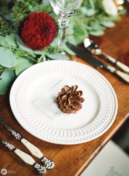 Pine cone places setting