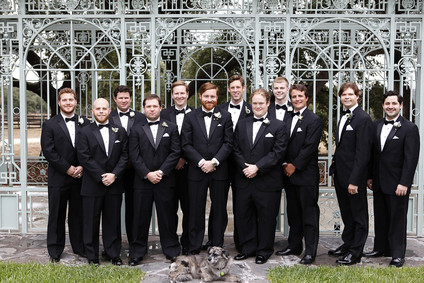 Black tux groomsmen