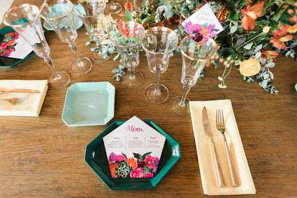 Colorful geometric wedding inspiration