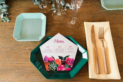 Colorful geometric wedding inspiration