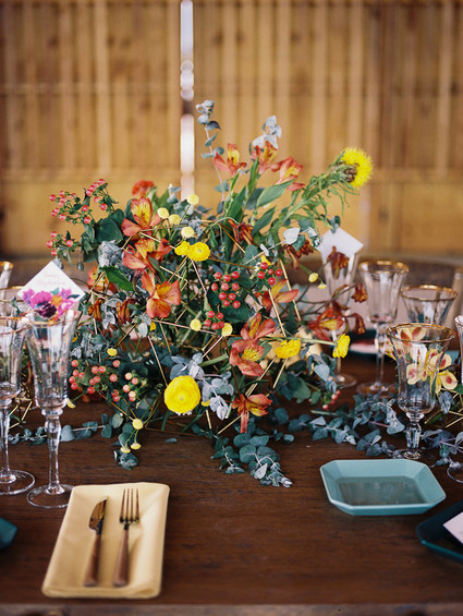 Colorful geometric wedding inspiration