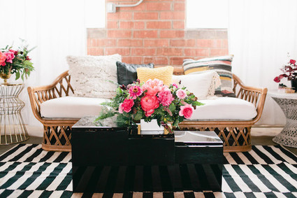 modern pink baby shower