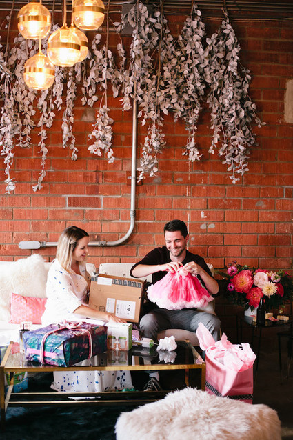 modern girls baby shower