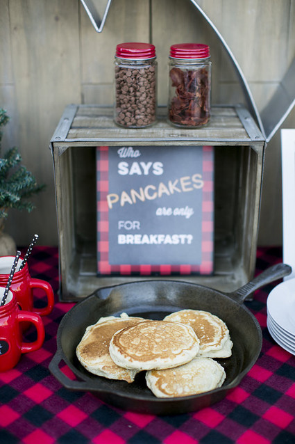 Christmas pancake dinner party for kids