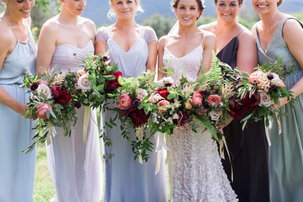 Pale blue bridesmaid dresses